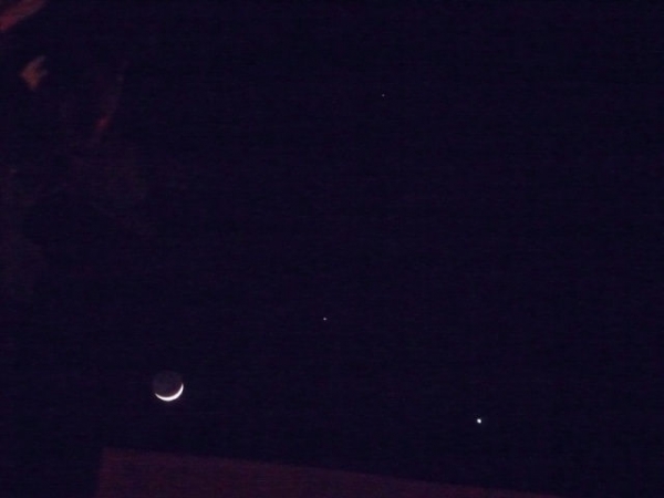 Imagem 3 - Conjuno da Lua e dos planetas  Mercrio, Vnus e Marte