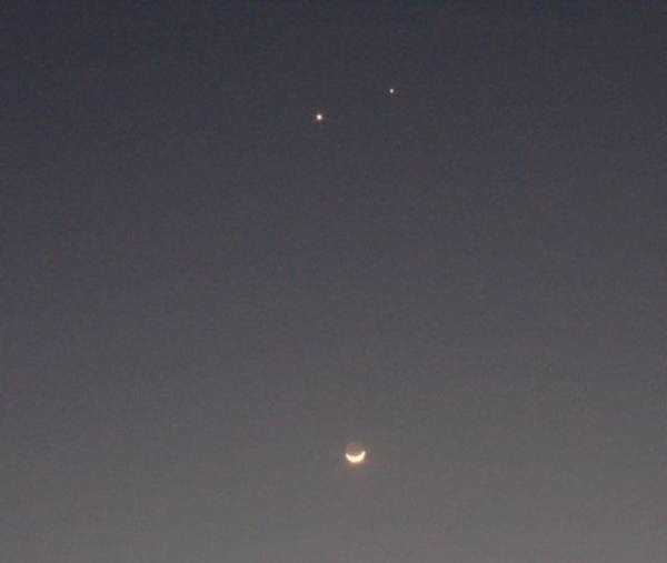 Lua, Vnus e Jpiter