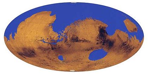 Hipottico oceano em Marte