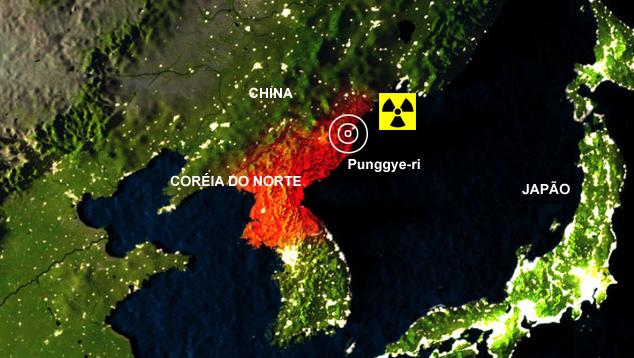 Local dos testes nucleares da Coreia do Norte