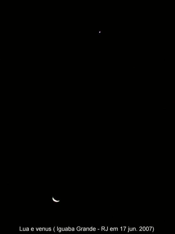 Lua e Vênus em Iguaba Grande