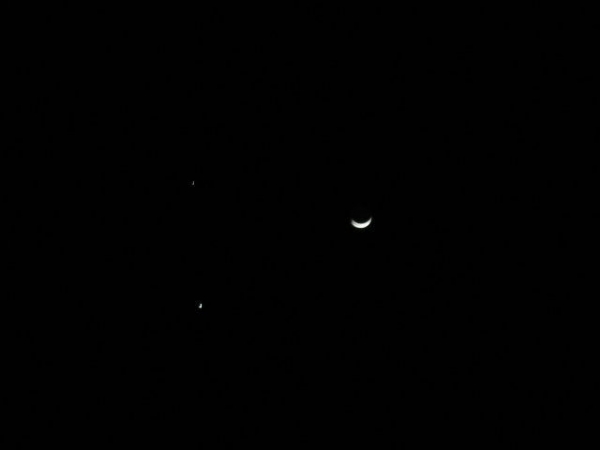 Lua Venus e Jpiter