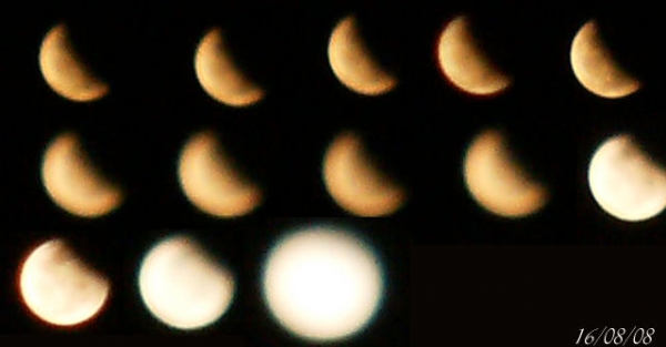 Seqüência de Fotos do Eclipse.