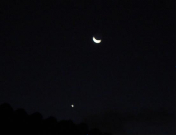 Lua e Vênus juntinhos