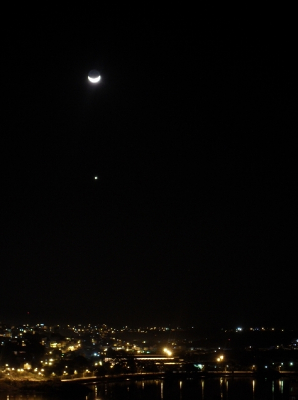 Lua e Vênus visto de Vitória/es