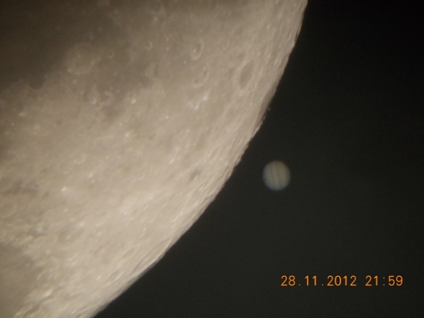 Pós-ocultação de Júpiter pela lua 28-11-2012