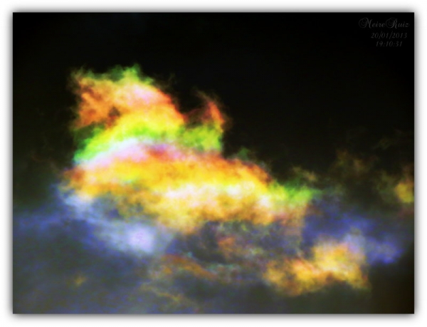 Nuvem Iridescente no céu de Itanhaém