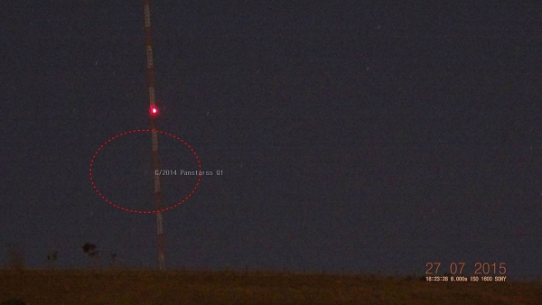 Cometa C/2014 Q1 (Panstarrs) perto de Torre