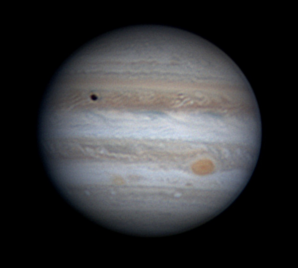 Júpiter e sua lua  Io em Transito !