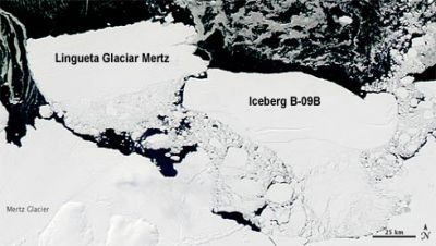 Glaciar e Iceberg B-0B