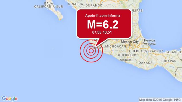 Forte terremoto sacode Mxico, a 91 km de San Patricio