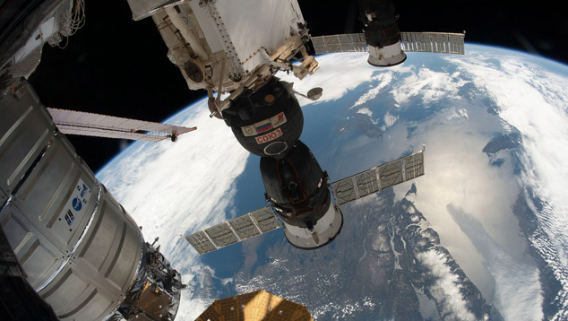 Terra vista a bordo da Estao Espacial Internacional (ISS). Crdito: NASA