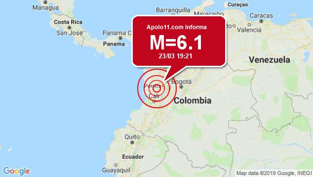 Forte terremoto atinge Colmbia, a 7 km de El Dovio