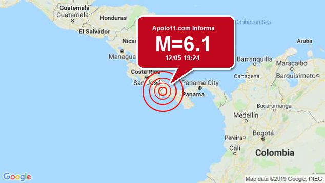 Forte terremoto sacode Panam, a 7 km de Plaza de Caisan