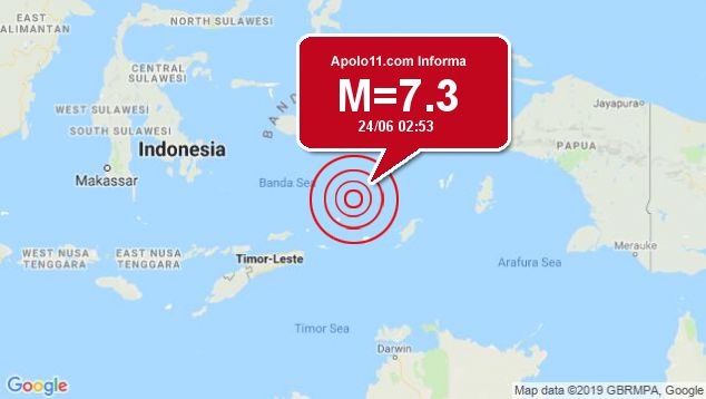 Forte terremoto sacode Indonsia, a 288 km de Saumlaki