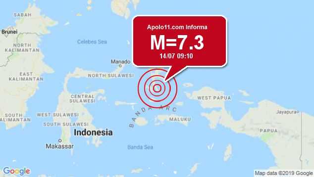 Forte terremoto sacode Indonsia, a 102 km de Laiwui