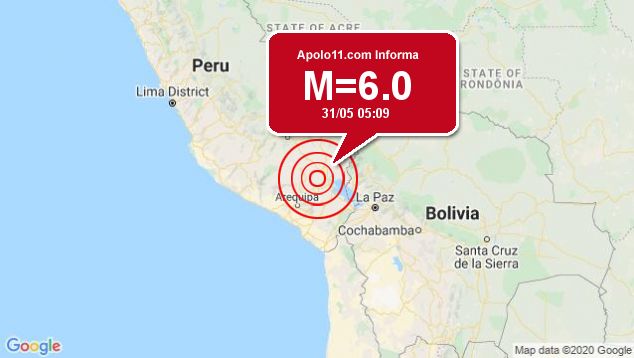 Forte terremoto sacode Peru, a 32 km de Lampa