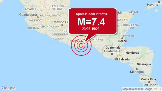 Forte terremoto sacode Mxico, a 11 km de Santa Mara Zapotitlan