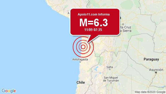 Forte terremoto atinge Chile, a 83 km de Tocopilla