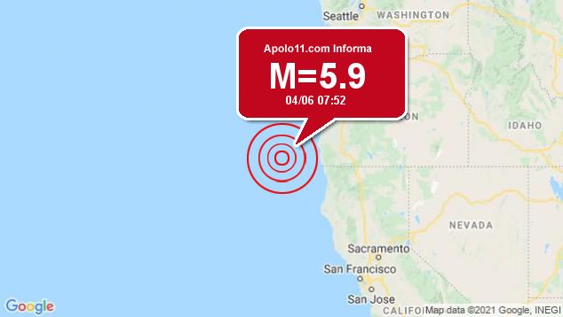 Forte terremoto atinge Oregon, a 157 km de Gold Beach