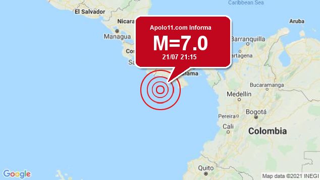 Forte terremoto sacode Panam, a 80 km de Punta de Burica
