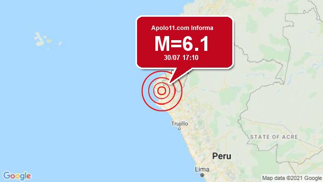 Forte terremoto atinge Peru, a 8 km de Sullana