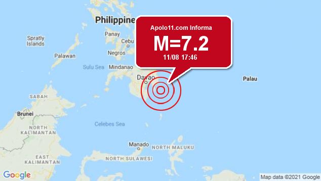 Forte terremoto sacode Filipinas, a 63 km de Bobon