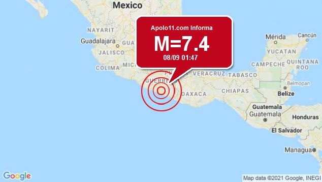Forte terremoto sacode Mxico, a 8 km de Pueblo Madero (El Pl