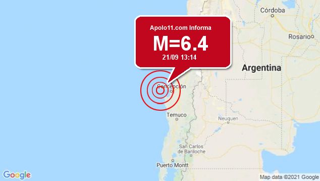 Forte terremoto sacode Chile, a 81 km de Arauco