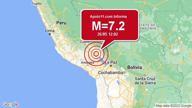 Forte terremoto atinge sul do Peru