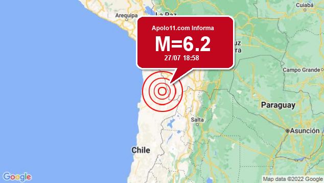 Forte terremoto sacode Chile, a 56 km de Calama
