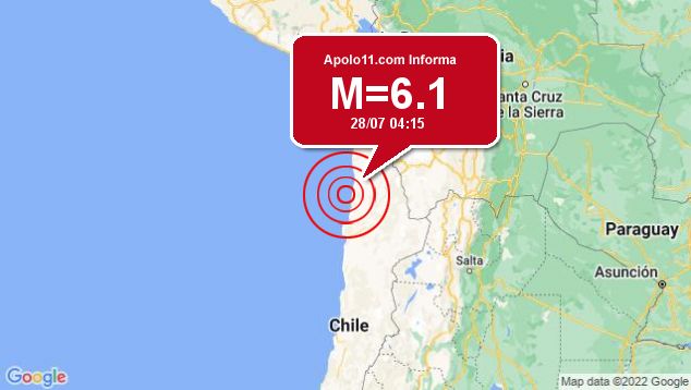 Forte terremoto atinge Chile, a 30 km de Tocopilla