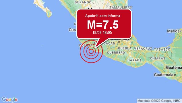 Forte terremoto sacode Mxico, a 41 km de La Placita de Morel