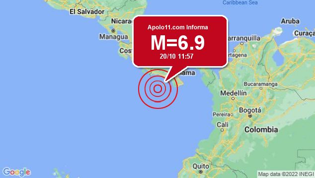 Forte terremoto atinge Panam, a 58 km de Boca Chica