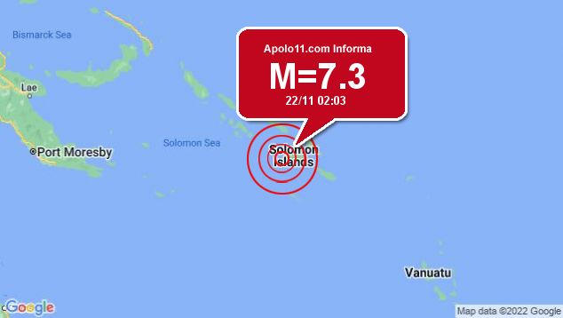 Forte terremoto sacode Ilhas Salomo, a 19 km de Malango