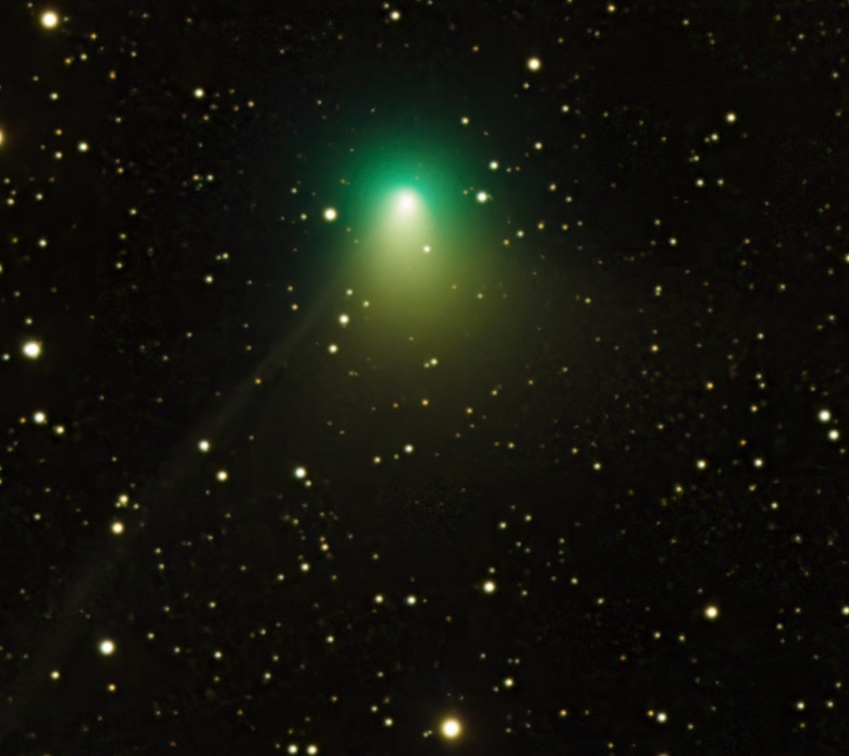 Cometa C/2022 E3 registrado pelo astrônomo Eliot Herman, usando um telescópio robótico situado em Mayhill, Novo Mexico, em 31 de dezembro de 2022.