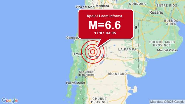 Forte terremoto sacode Argentina, a 25 km de Loncopu