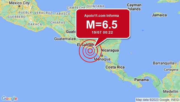 Forte terremoto sacode El Salvador, a 43 km de Intipuca