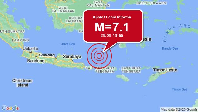 Forte terremoto sacode Indonsia, a 182 km de Gili Air