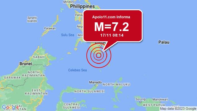 Forte terremoto atinge Filipinas, a 7 km de Pangyan