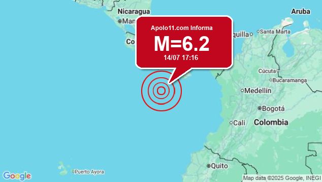 Forte terremoto sacode Panam�, a 206 km de Burica