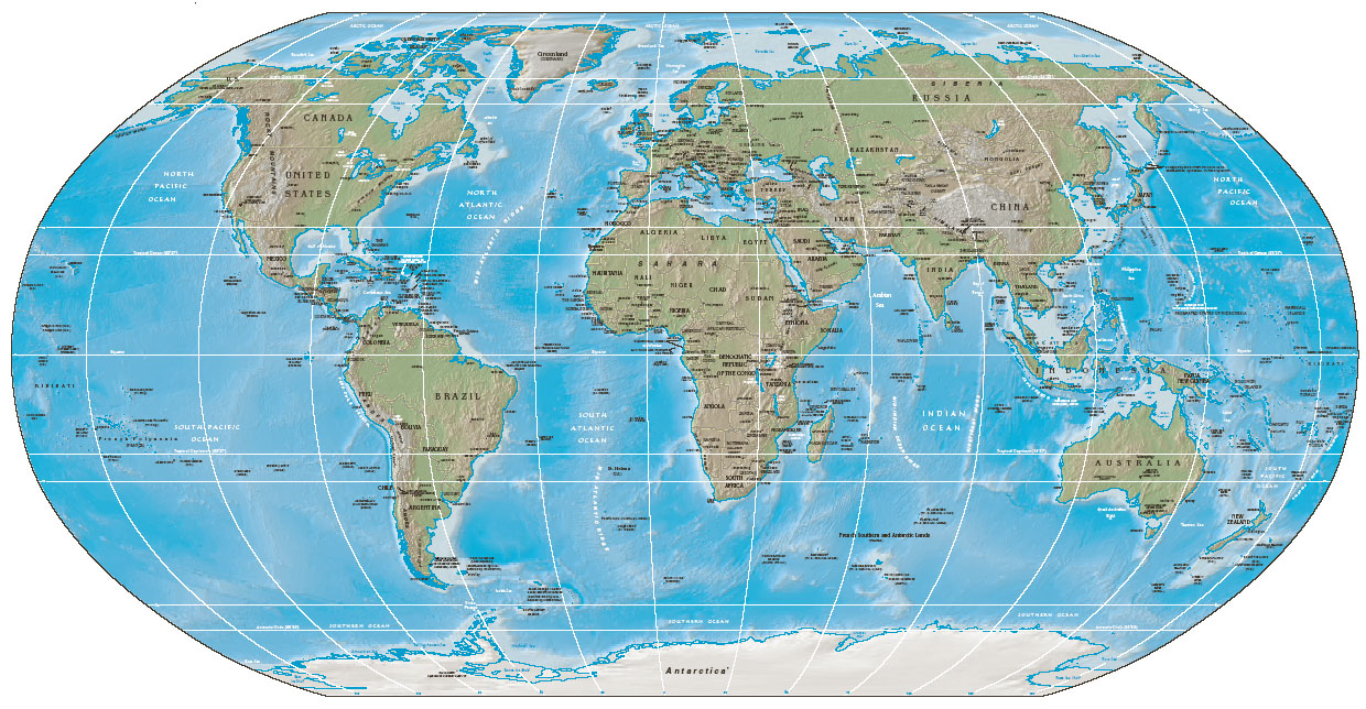 Mapa-Mundi Divisão Física