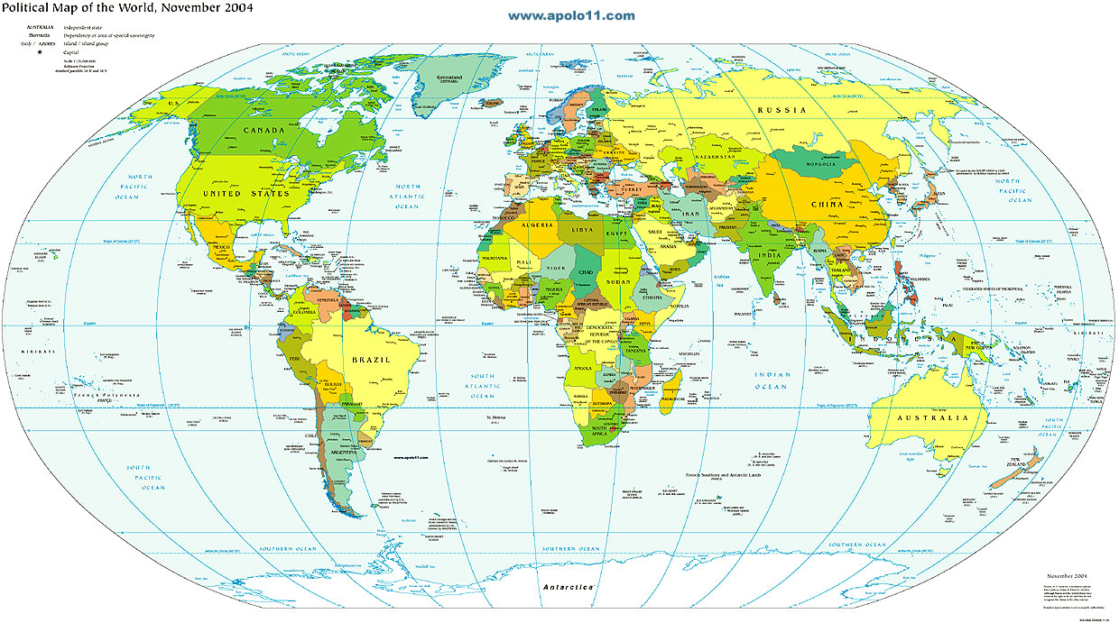 Mapa-Mundi Divisão Política